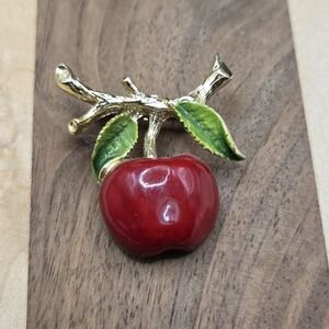 Gerry's Vintage Signed Fruit  Cherry Vintage Brooch Pin